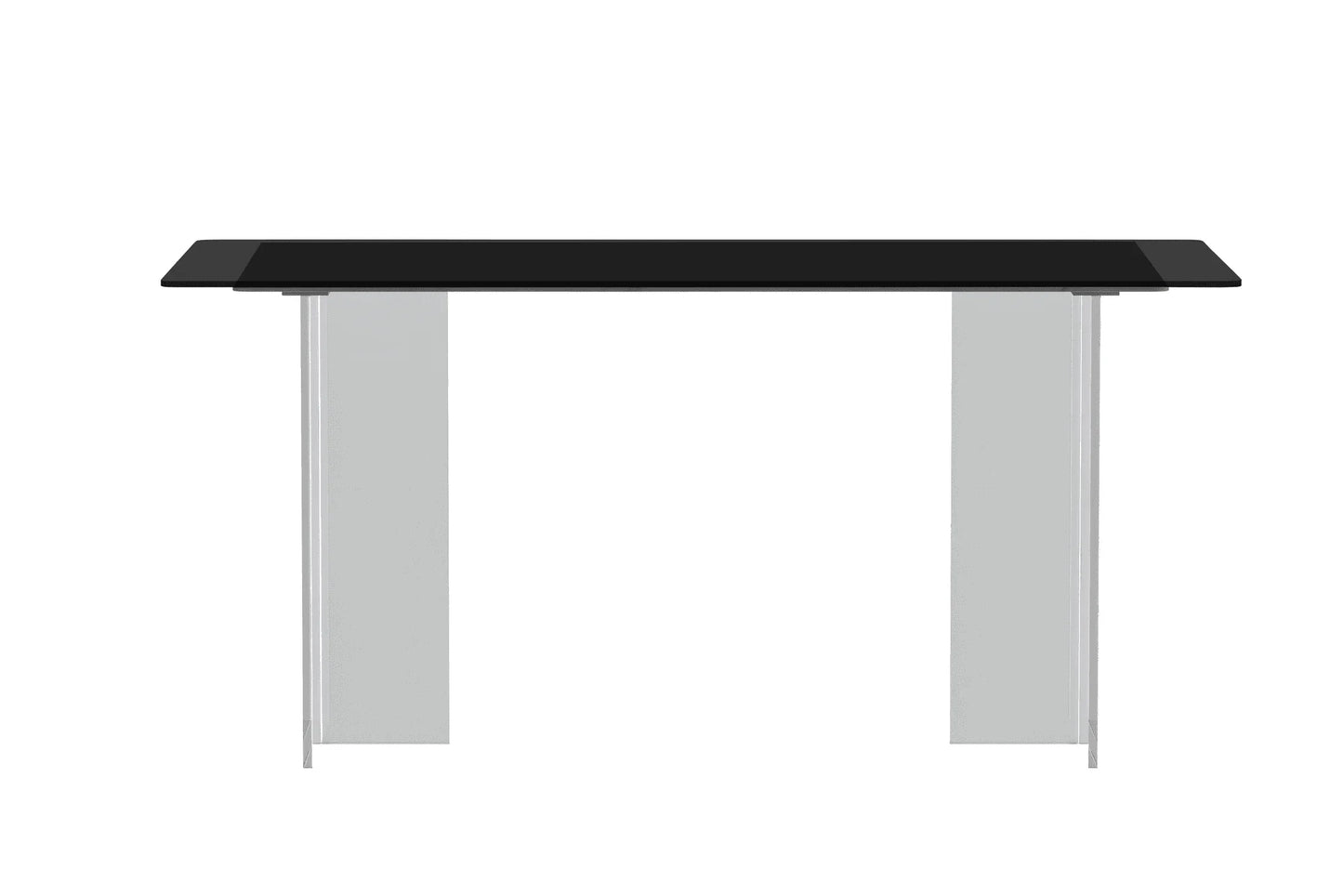 Kova Rectangular Dining Table with Sintered Stone or Glass Top and Acrylic Base Legs - Elax Furniture