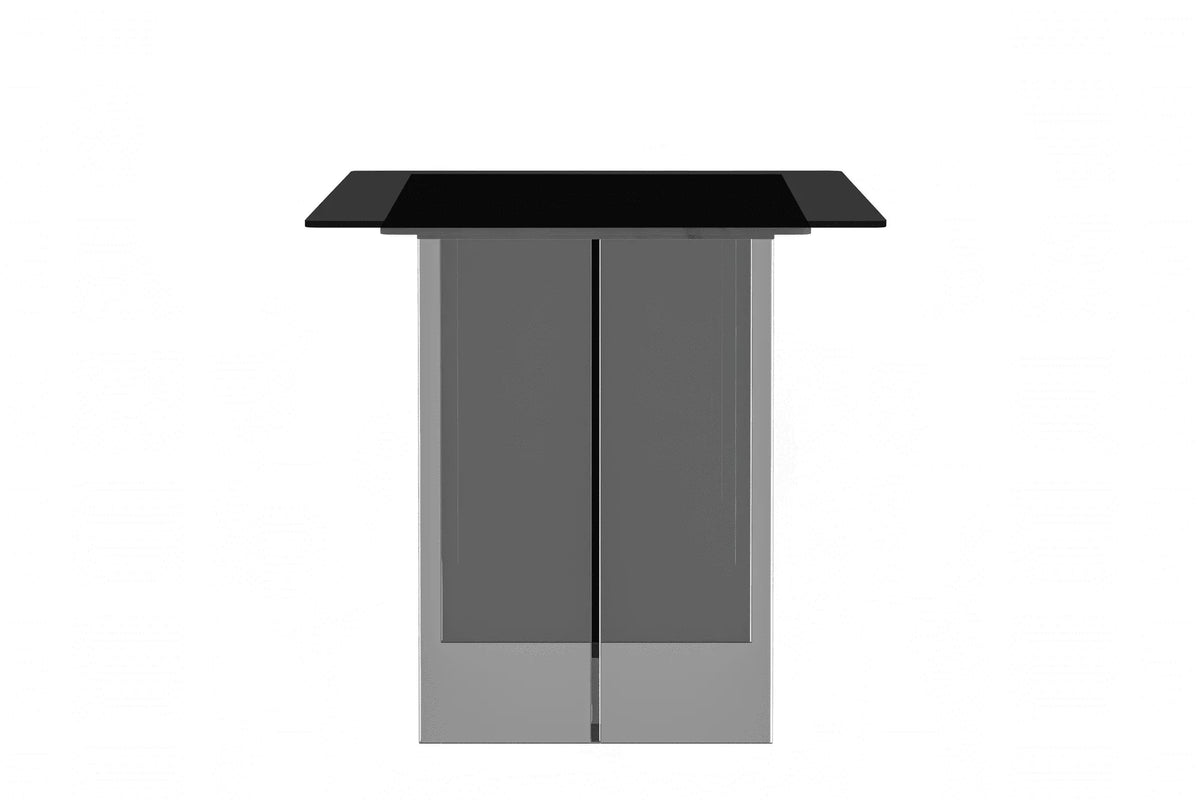Kova Rectangular Dining Table with Sintered Stone or Glass Top and Acrylic Base Legs - Elax Furniture