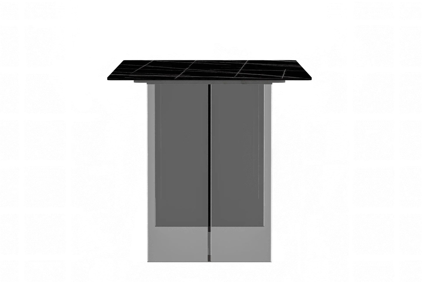 Kova Rectangular Dining Table with Sintered Stone or Glass Top and Acrylic Base Legs - Elax Furniture