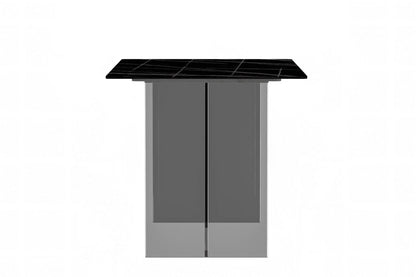 Kova Rectangular Dining Table with Sintered Stone or Glass Top and Acrylic Base Legs - Elax Furniture