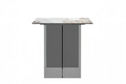 Kova Rectangular Dining Table with Sintered Stone or Glass Top and Acrylic Base Legs - Elax Furniture
