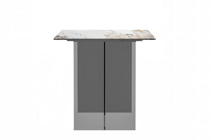 Kova Rectangular Dining Table with Sintered Stone or Glass Top and Acrylic Base Legs - Elax Furniture