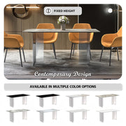 Kova Rectangular Dining Table with Sintered Stone or Glass Top and Acrylic Base Legs - Elax Furniture