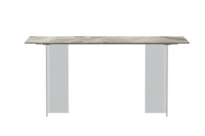 Kova Rectangular Dining Table with Sintered Stone or Glass Top and Acrylic Base Legs - Elax Furniture