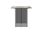 Kova Rectangular Dining Table with Sintered Stone or Glass Top and Acrylic Base Legs - Elax Furniture