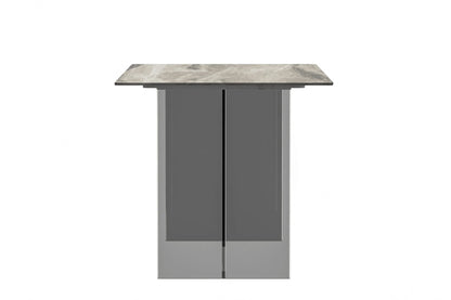 Kova Rectangular Dining Table with Sintered Stone or Glass Top and Acrylic Base Legs - Elax Furniture