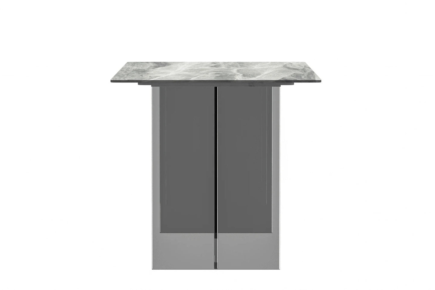 Kova Rectangular Dining Table with Sintered Stone or Glass Top and Acrylic Base Legs - Elax Furniture