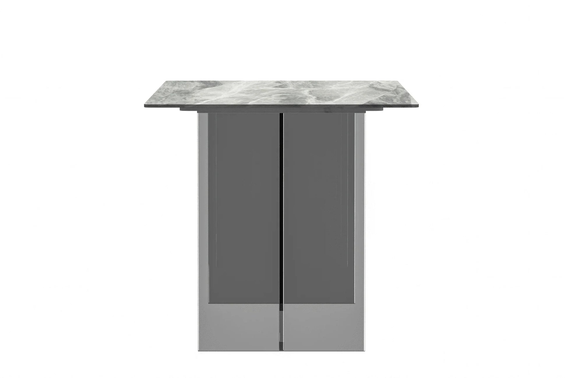 Kova Rectangular Dining Table with Sintered Stone or Glass Top and Acrylic Base Legs - Elax Furniture