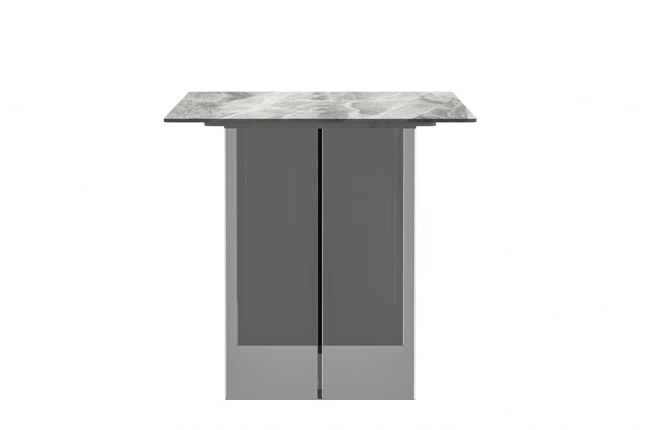 Kova Rectangular Dining Table with Sintered Stone or Glass Top and Acrylic Base Legs - Elax Furniture