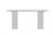 Kova Rectangular Dining Table with Sintered Stone or Glass Top and Acrylic Base Legs - Elax Furniture