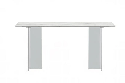 Kova Rectangular Dining Table with Sintered Stone or Glass Top and Acrylic Base Legs - Elax Furniture