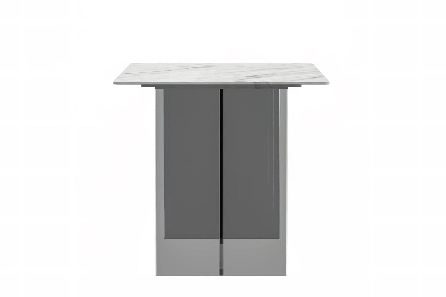 Kova Rectangular Dining Table with Sintered Stone or Glass Top and Acrylic Base Legs - Elax Furniture