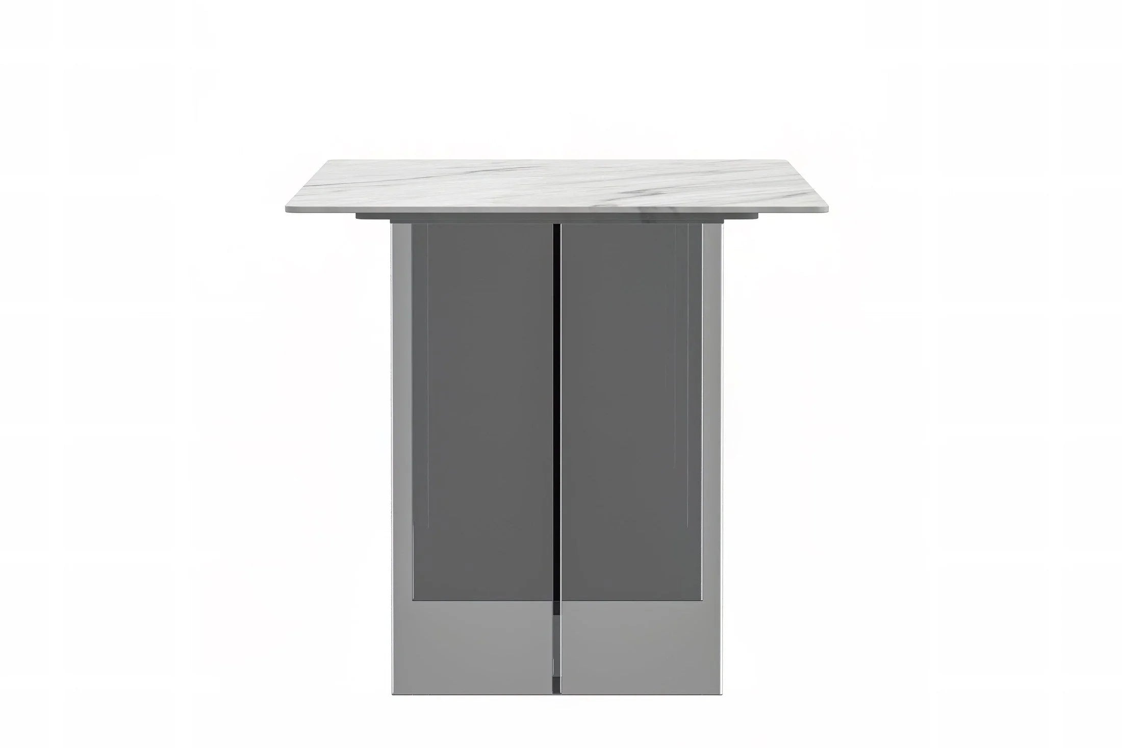 Kova Rectangular Dining Table with Sintered Stone or Glass Top and Acrylic Base Legs - Elax Furniture