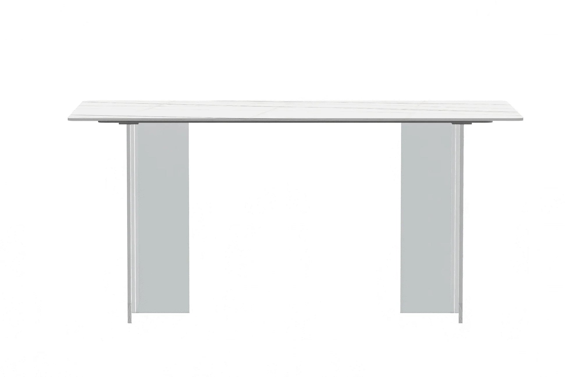 Kova Rectangular Dining Table with Sintered Stone or Glass Top and Acrylic Base Legs - Elax Furniture