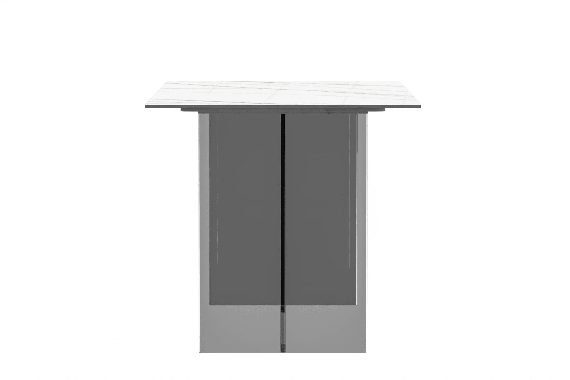 Kova Rectangular Dining Table with Sintered Stone or Glass Top and Acrylic Base Legs - Elax Furniture