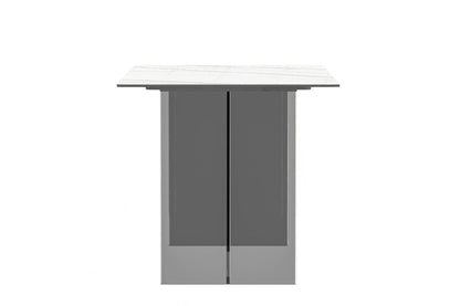Kova Rectangular Dining Table with Sintered Stone or Glass Top and Acrylic Base Legs - Elax Furniture