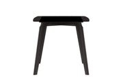 Krevor Modern Dining Table with Rectangular Stone/Glass Wide Tabletop with Black Steel Legs - Elax Furniture