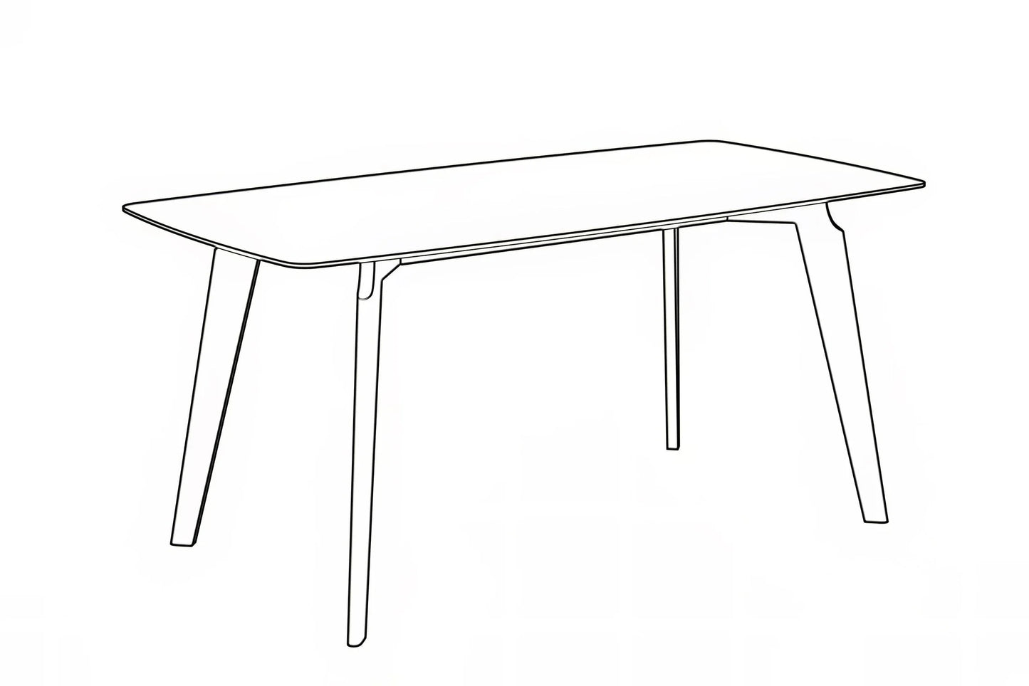 Krevor Modern Dining Table with Rectangular Stone/Glass Wide Tabletop with Black Steel Legs - Elax Furniture