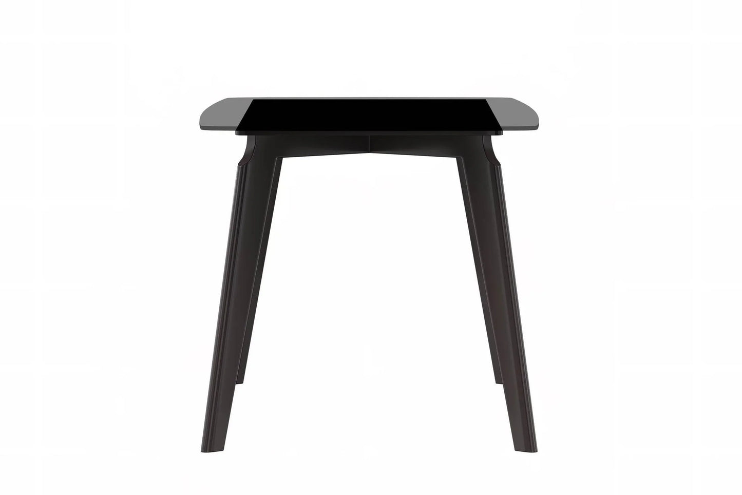 Krevor Modern Dining Table with Rectangular Stone/Glass Wide Tabletop with Black Steel Legs - Elax Furniture