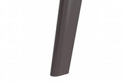 Krevor Modern Dining Table with Rectangular Stone/Glass Wide Tabletop with Black Steel Legs - Elax Furniture