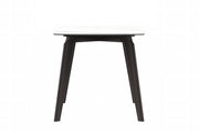 Krevor Modern Dining Table with Rectangular Stone/Glass Wide Tabletop with Black Steel Legs - Elax Furniture