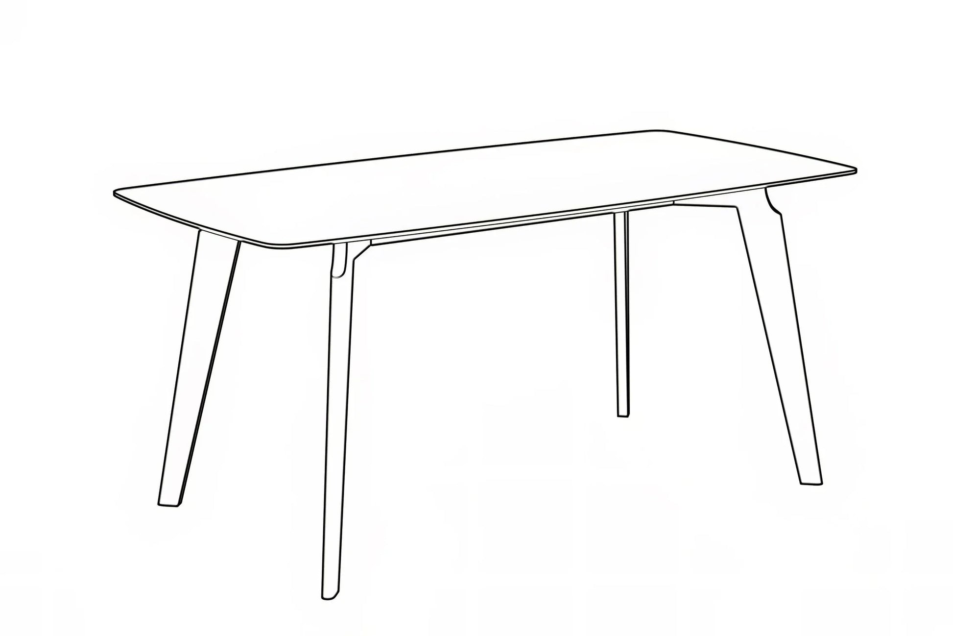 Krevor Modern Dining Table with Rectangular Stone/Glass Wide Tabletop with Black Steel Legs - Elax Furniture