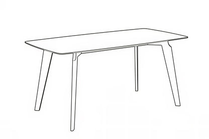 Krevor Modern Dining Table with Rectangular Stone/Glass Wide Tabletop with Black Steel Legs - Elax Furniture