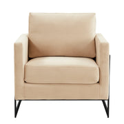 Lincoln Modern Upholstered Accent Armchair With Gold/Black Metal Frame - Elax Furniture