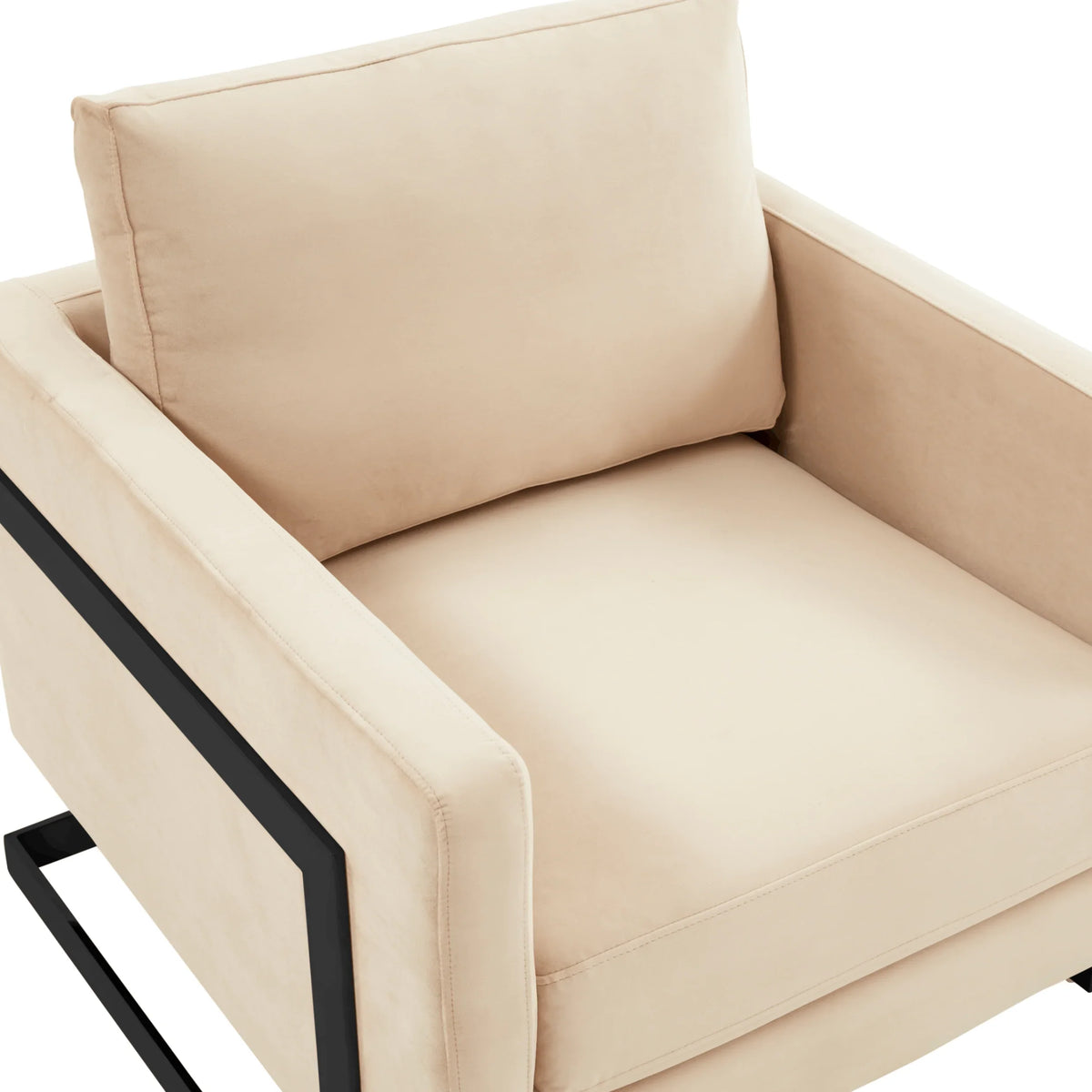Lincoln Modern Upholstered Accent Armchair With Gold/Black Metal Frame - Elax Furniture