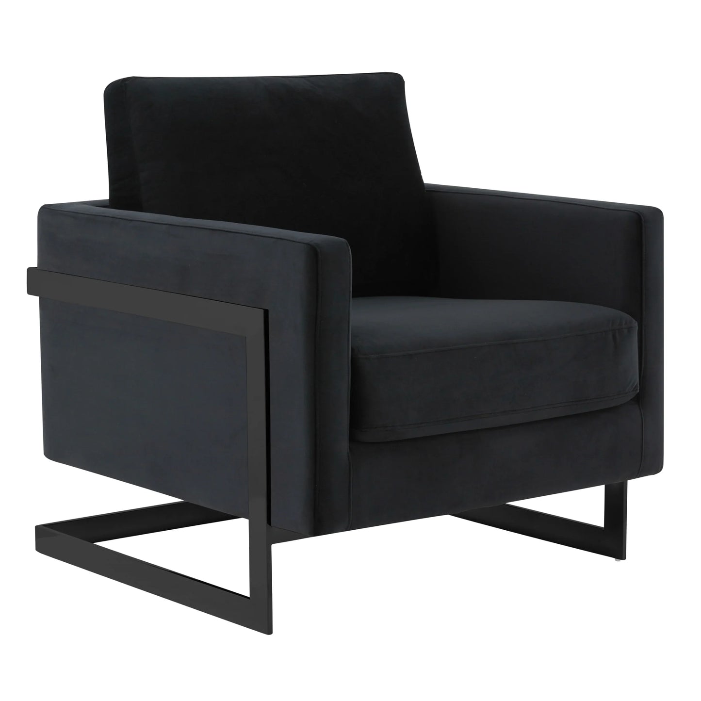 Lincoln Modern Upholstered Accent Armchair With Gold/Black Metal Frame - Elax Furniture