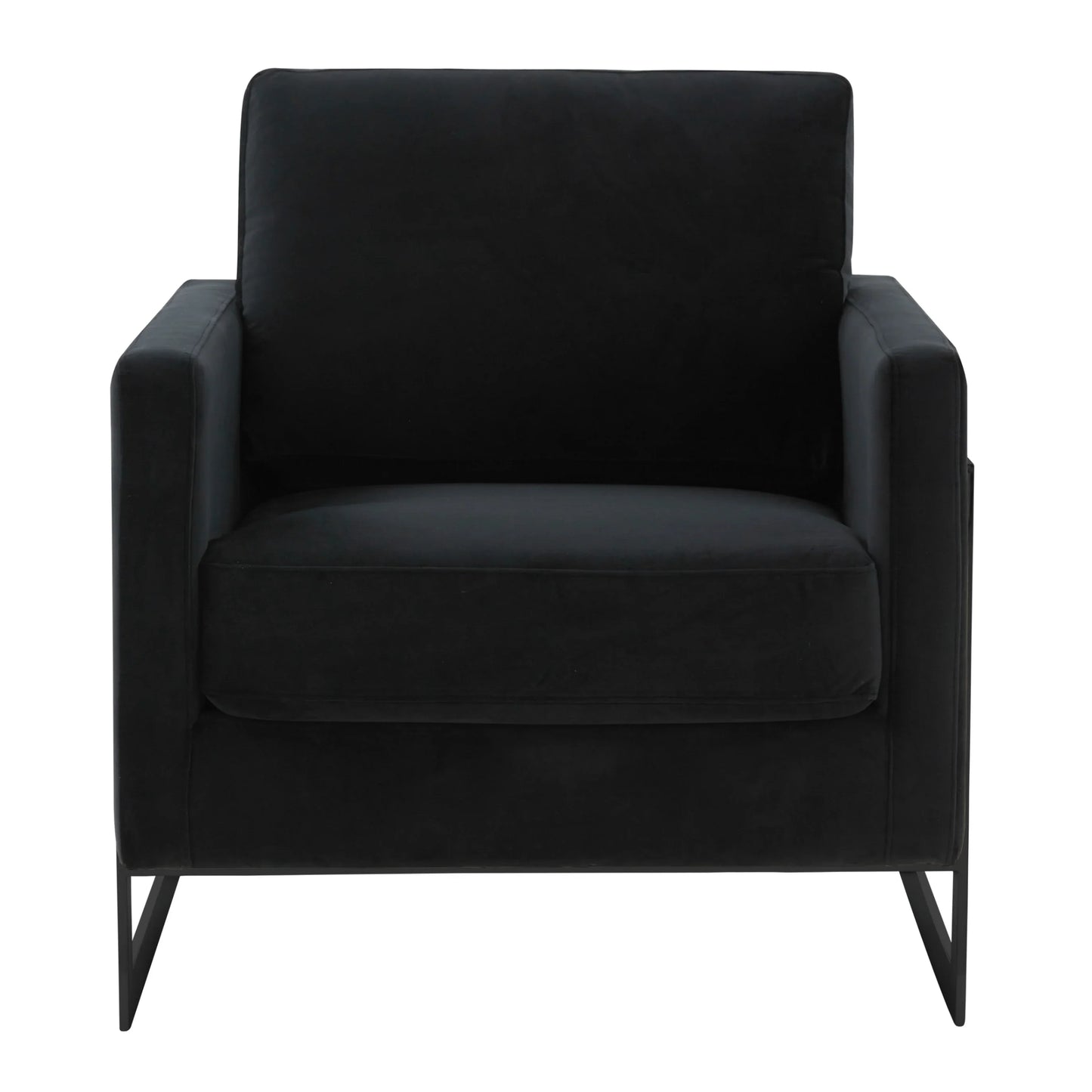 Lincoln Modern Upholstered Accent Armchair With Gold/Black Metal Frame - Elax Furniture