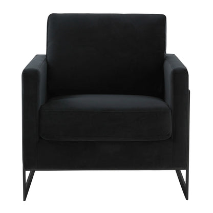 Lincoln Modern Upholstered Accent Armchair With Gold/Black Metal Frame - Elax Furniture