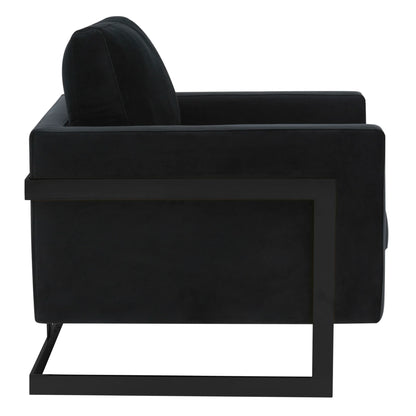Lincoln Modern Upholstered Accent Armchair With Gold/Black Metal Frame - Elax Furniture