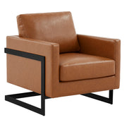 Lincoln Modern Upholstered Accent Armchair With Gold/Black Metal Frame - Elax Furniture