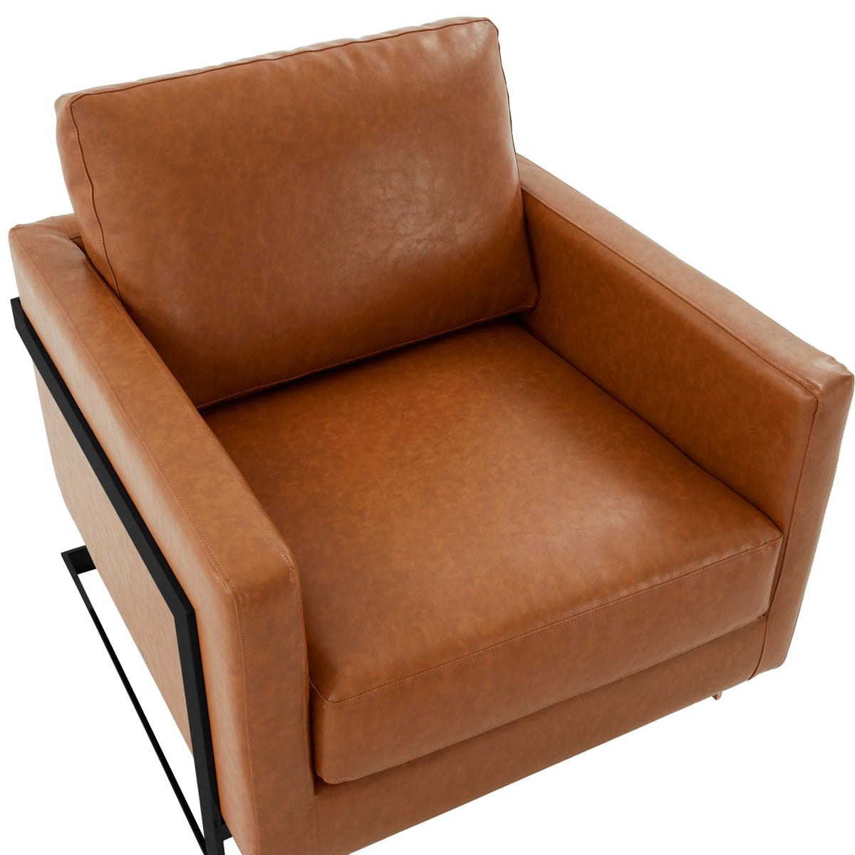 Lincoln Modern Upholstered Accent Armchair With Gold/Black Metal Frame - Elax Furniture