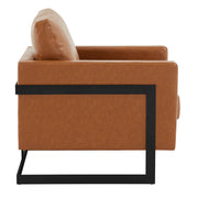 Lincoln Modern Upholstered Accent Armchair With Gold/Black Metal Frame - Elax Furniture