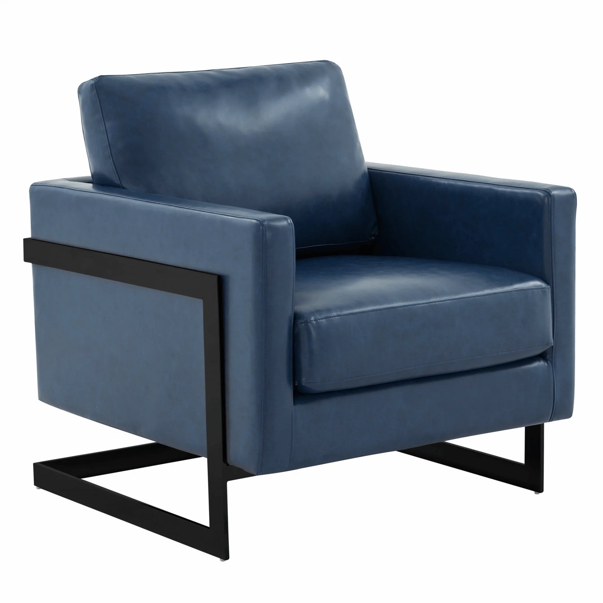 Lincoln Modern Upholstered Accent Armchair With Gold/Black Metal Frame - Elax Furniture