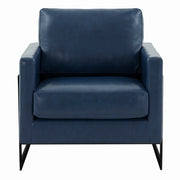 Lincoln Modern Upholstered Accent Armchair With Gold/Black Metal Frame - Elax Furniture