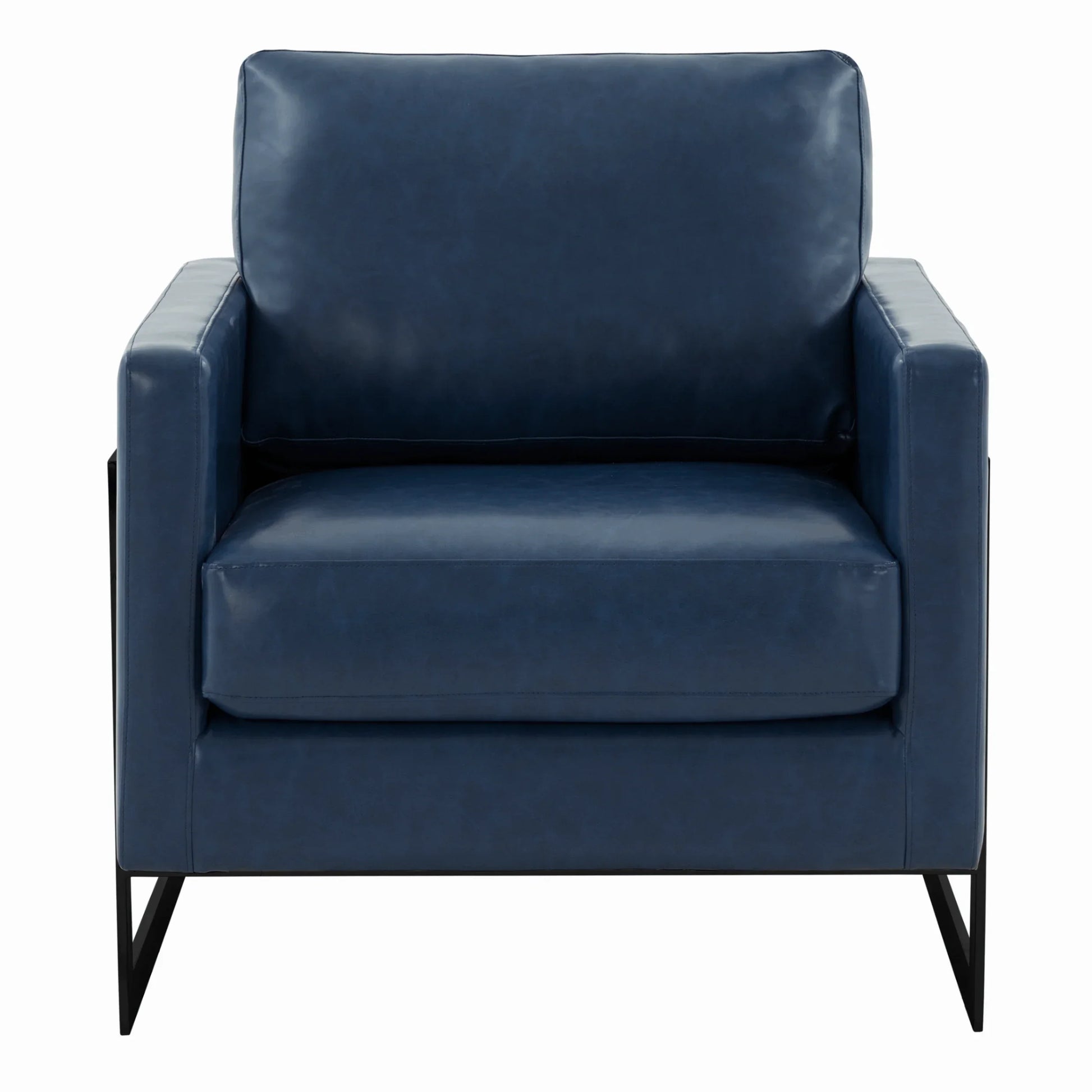 Lincoln Modern Upholstered Accent Armchair With Gold/Black Metal Frame - Elax Furniture