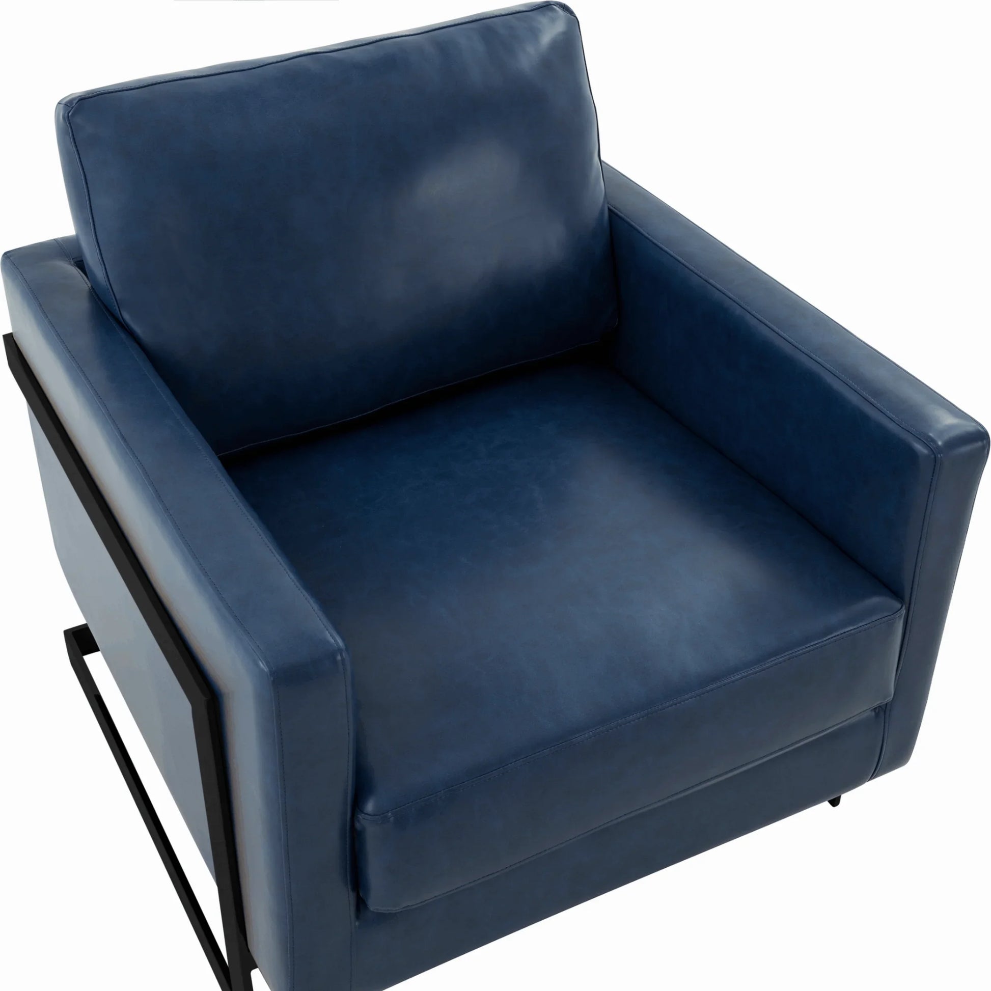 Lincoln Modern Upholstered Accent Armchair With Gold/Black Metal Frame - Elax Furniture