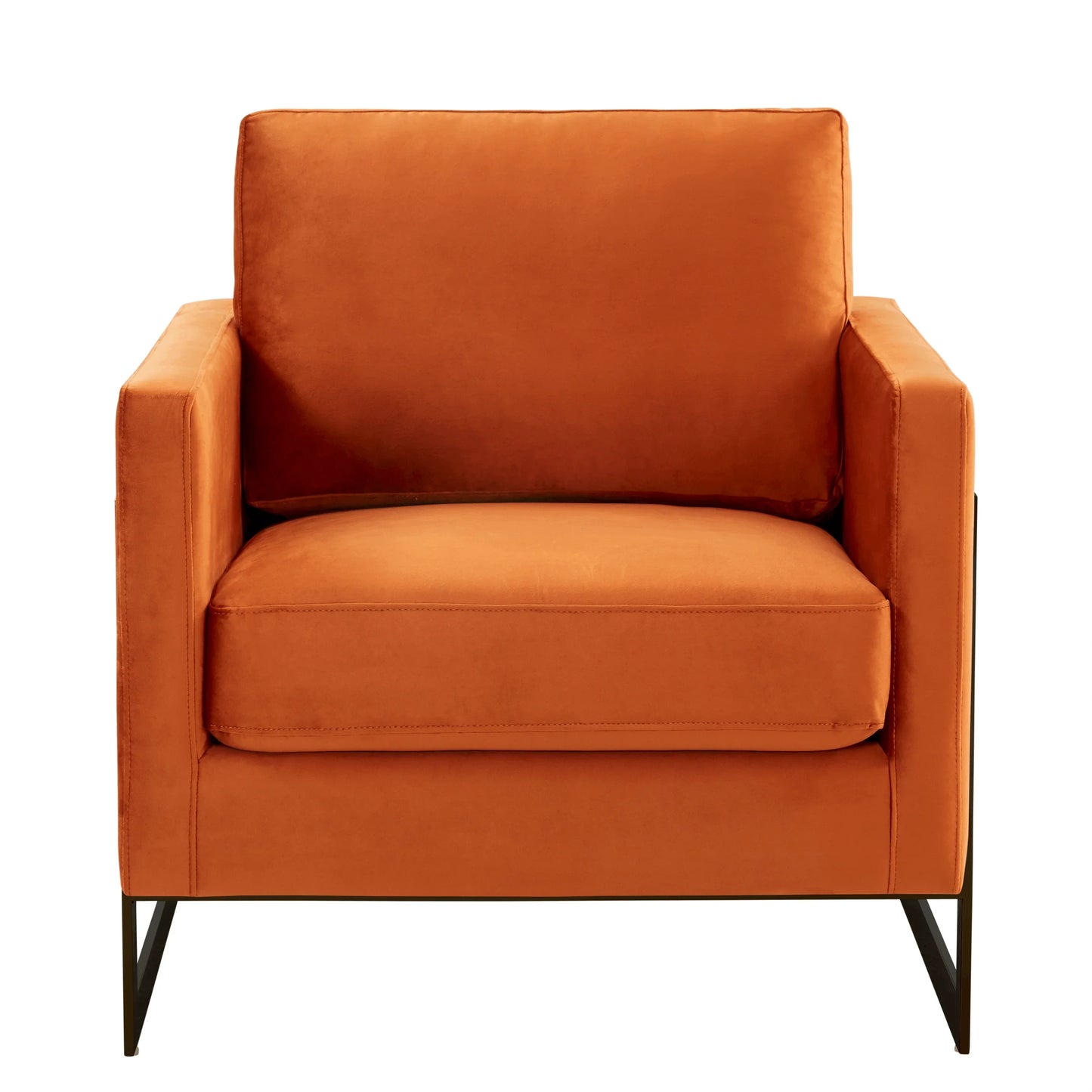 Lincoln Modern Upholstered Accent Armchair With Gold/Black Metal Frame - Elax Furniture