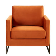 Lincoln Modern Upholstered Accent Armchair With Gold/Black Metal Frame - Elax Furniture