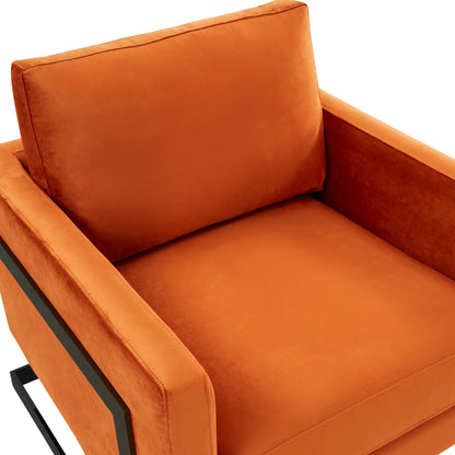 Lincoln Modern Upholstered Accent Armchair With Gold/Black Metal Frame - Elax Furniture