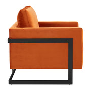 Lincoln Modern Upholstered Accent Armchair With Gold/Black Metal Frame - Elax Furniture
