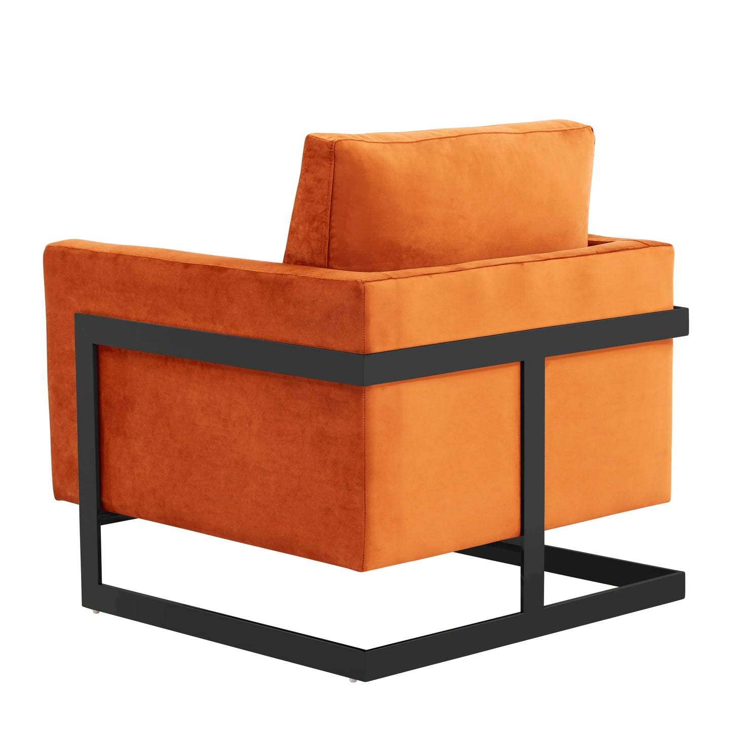 Lincoln Modern Upholstered Accent Armchair With Gold/Black Metal Frame - Elax Furniture