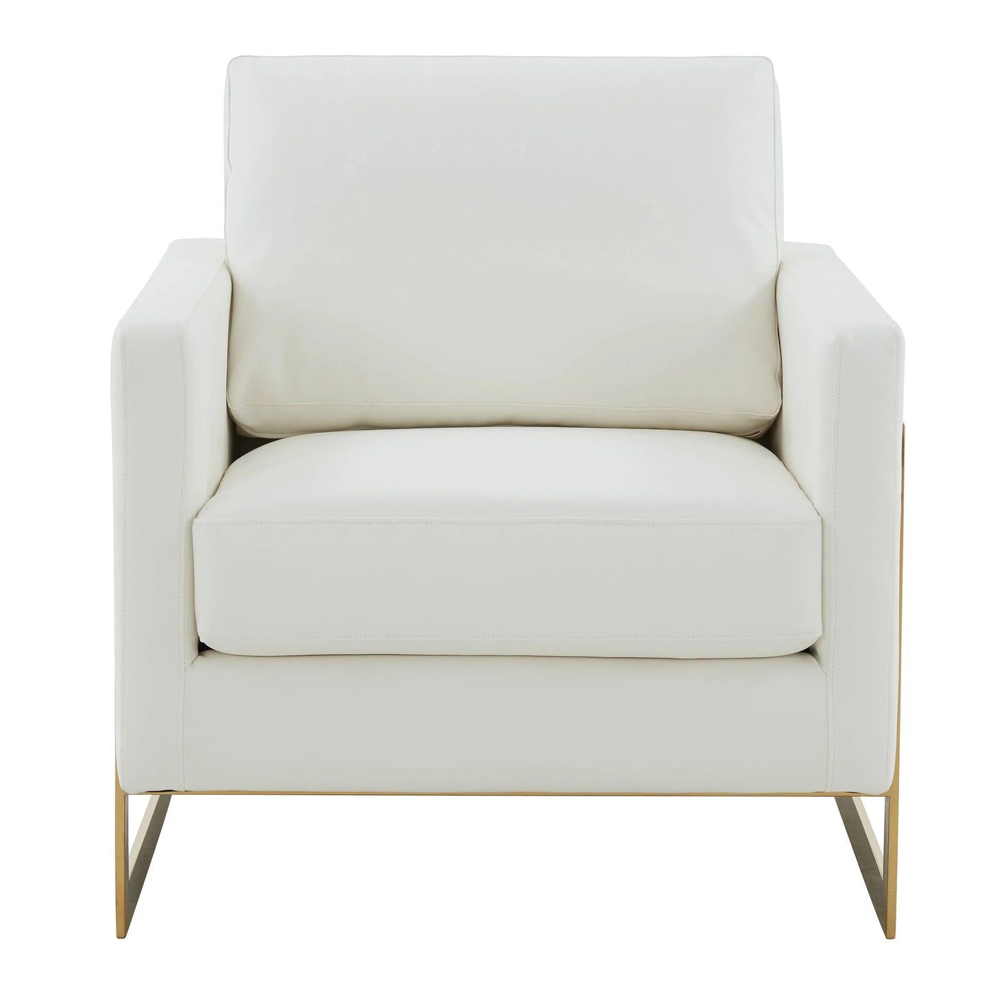 Lincoln Modern Upholstered Accent Armchair With Gold/Black Metal Frame - Elax Furniture