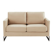 Lincoln Velvet Loveseat Sofa with Black Stainless Steel Frame - Elax Furniture