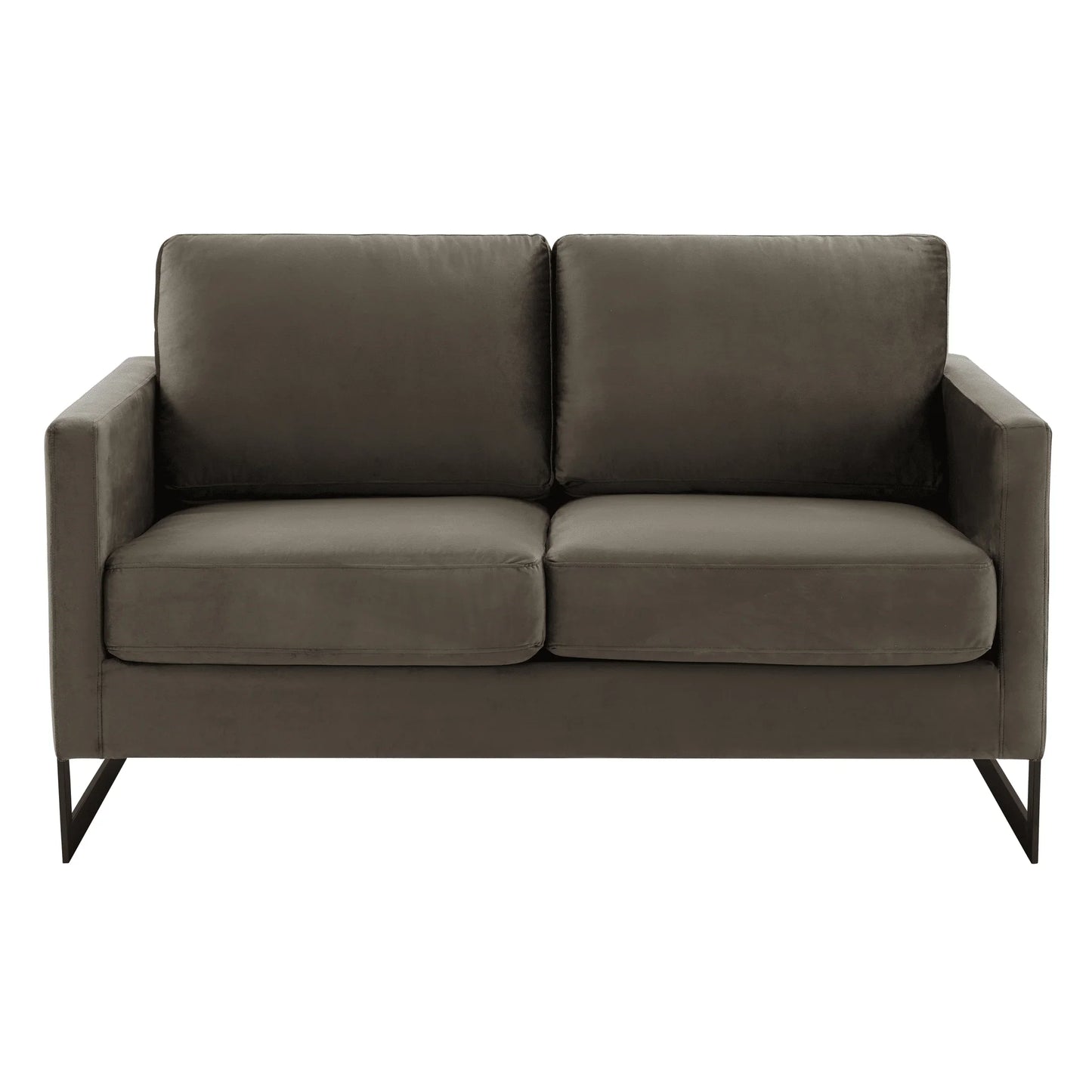 Lincoln Velvet Loveseat Sofa with Black Stainless Steel Frame - Elax Furniture
