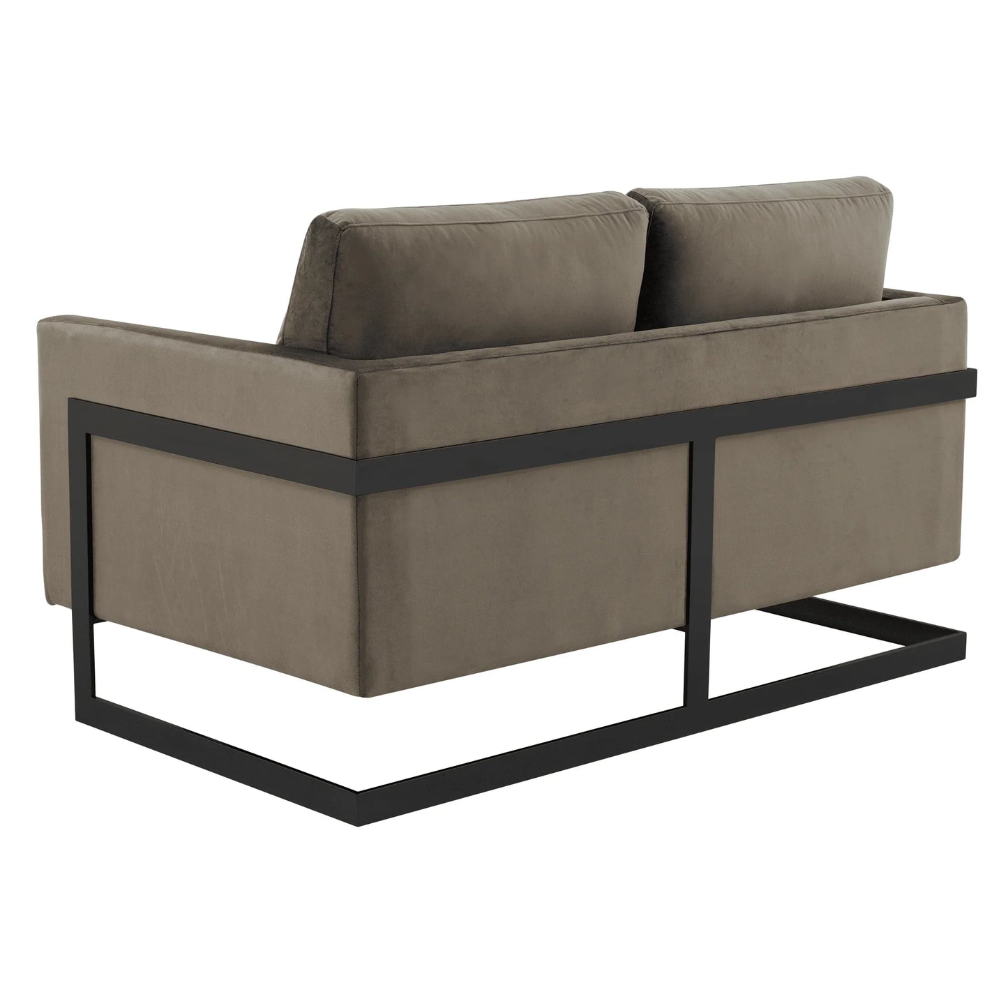Lincoln Velvet Loveseat Sofa with Black Stainless Steel Frame - Elax Furniture