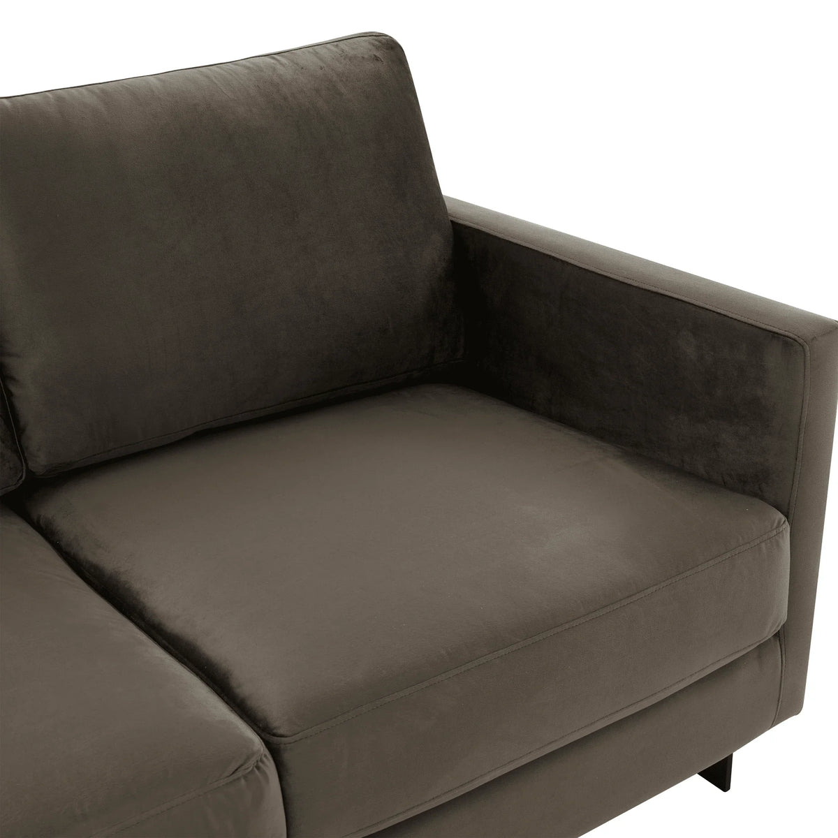 Lincoln Velvet Loveseat Sofa with Black Stainless Steel Frame - Elax Furniture